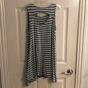 Muted blue swing dress w/ pockets new with tags